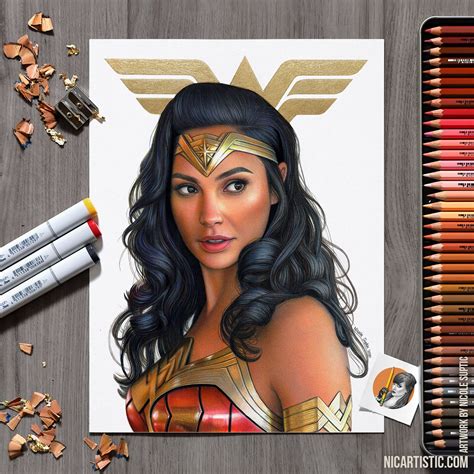 Wonder Woman Drawing Color