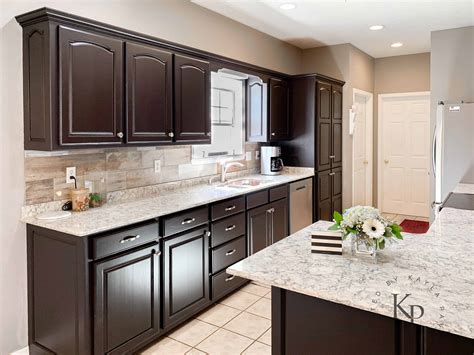 Dark Kitchen Cabinets With White Countertops Kitchen Cabinet