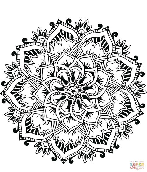 Flower Mandala Coloring Page Free Printable Coloring Pages