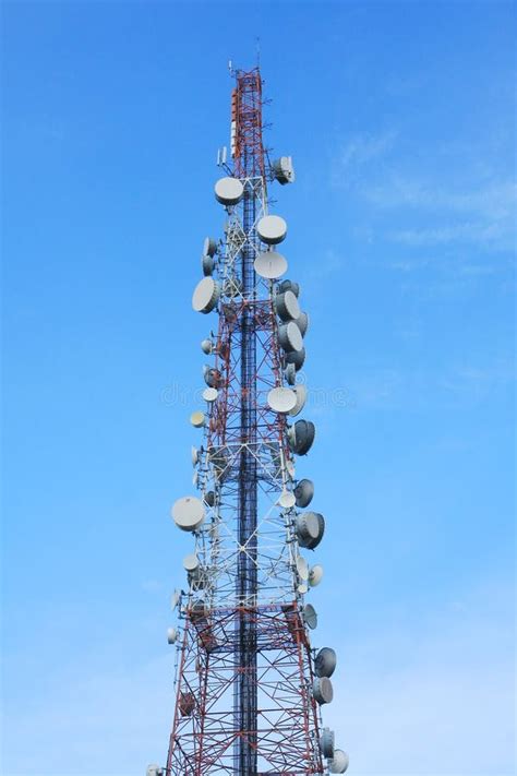 Telecom Tower Stock Photo Image Of Steel Pylon Network 15499856