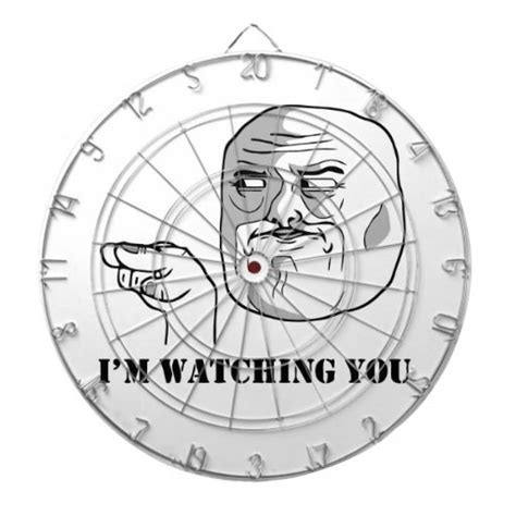 Im Watching You Meme Dartboard With Darts Zazzle