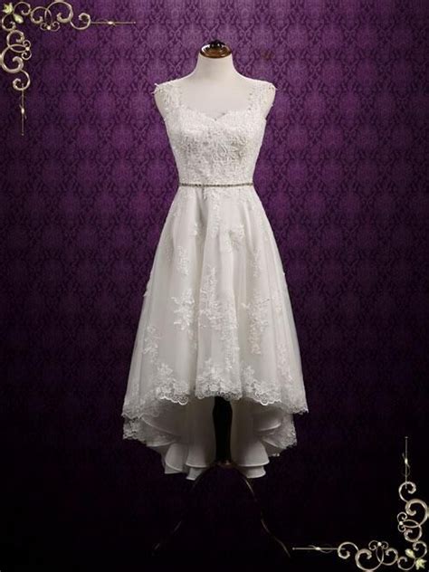 Vintage Inspired Lace Hi Low Wedding Dress Nellie Wedding Dresses High Low Hi Low Wedding