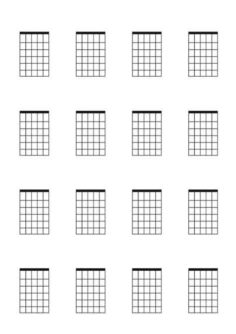 A4 Guitar Blank Tablature Chart Diagrams Chord Charts For Etsy