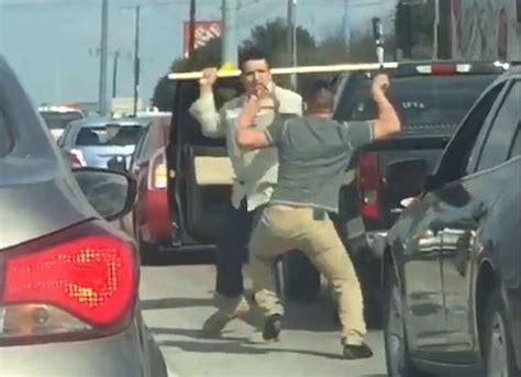 2 Texas Men Caught On Video Fighting With Weapons During Violent Road