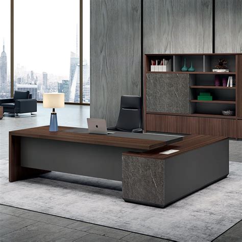 New Design Classic Modern Luxury Wooden Melamine Working L Shape