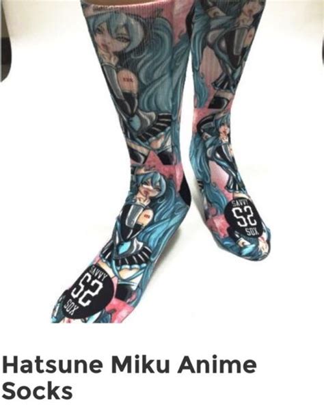 Hatsune Miku Anime New Socks Sz 7 13 Premium Brand New From Production