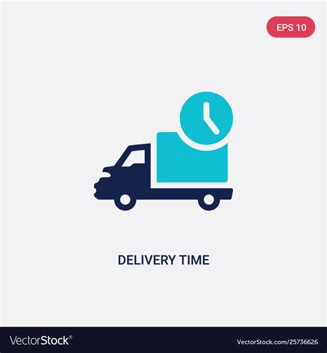 Two Color Delivery Time Icon From Royalty Free Vector Image