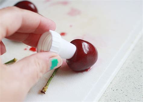 the easiest way to pit a cherry without a pitter