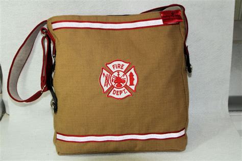 Firefighter Turnout Bunker Gear Purse Tote Messenger Bag Etsy