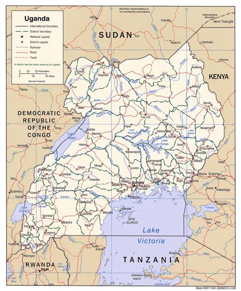 Detailed Clear Large Road Map Of Uganda Ezilon Maps Images