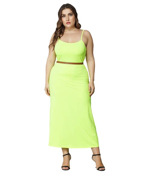 Wipalo Plus Size Women Casual Summer Fall Dress Solid Color Sleeveless