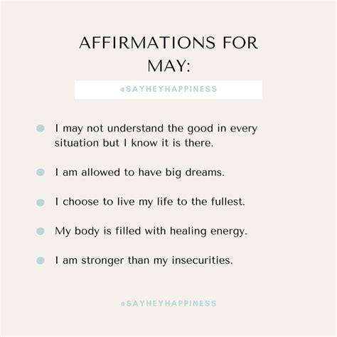 May Affirmations For A Joyful And Abundant Month