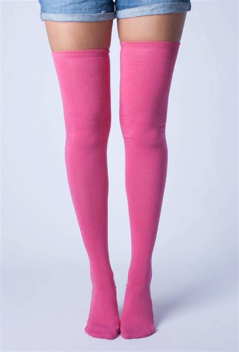 Pink Thigh High Socks Etsy Pink Knee High Socks Pink Thigh High