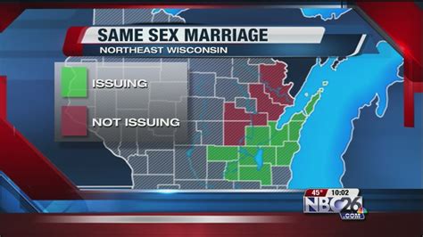 many counties in northeast wisconsin issuing same sex marriage licenses youtube