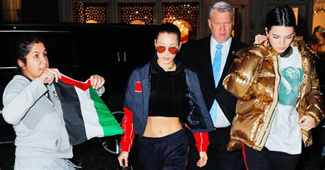 Bella Hadid And Kendall Jenner Confronted By A Woman Waving The Palestinian Flag Teen Vogue