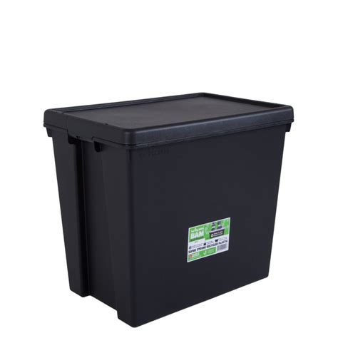 Choose quantum storage for the largest collection of industrial plastic bins and warehouse bin storage systems. HEAVY DUTY MULTI-USE STORAGE BIN c/w LID (92L) - Storage - J. P. Lennard Ltd