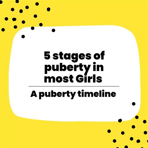 Stages Of Puberty In Most Girls Puberty Timeline Amazing Me
