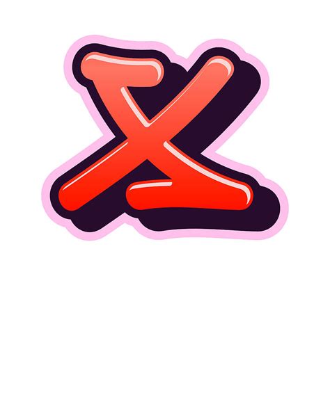 Letter X Graffiti Alphabet X Typography Red Letter X Streetart