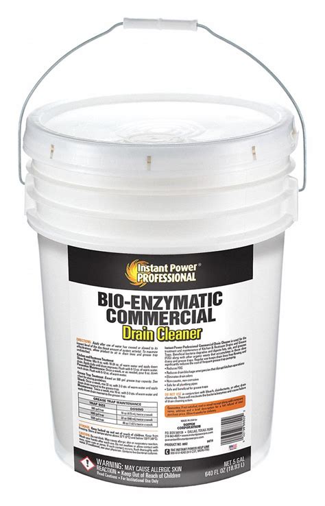INSTANT POWER PROFESSIONAL Commercial Drain Cleaner, 5 gal Bottle