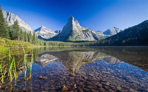 507224 Lake Mountain Forest Reflection Water Sunrise Morning Summer