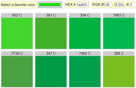 Search Available Pms Colors Matching Color Hex Cmyk Rgb Pms