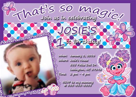 Custom Abby Cadabby Party Invitation. Add your information, change the