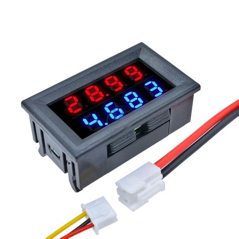 5pcs Dc 200v 10a 028 Inch Mini Digital Voltmeter Ammeter 4 Bit 5 Wires