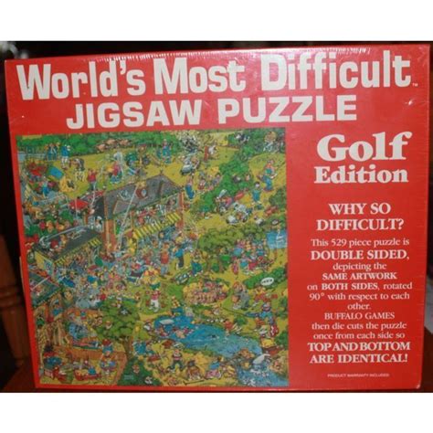 New Golf Double Sided Jigsaw 529 Piece Worlds Most Difficult Puzzle