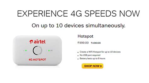 Airtel G Wifi Hotspot Data Device Price At Rs Only In India