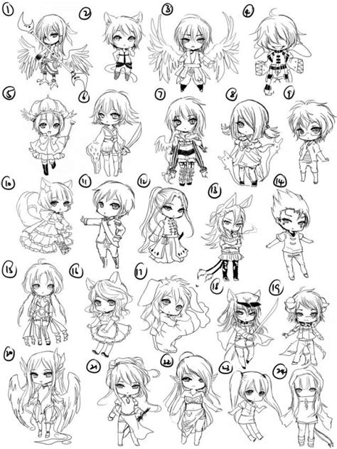 Chibi Anime Characters Coloring Pages