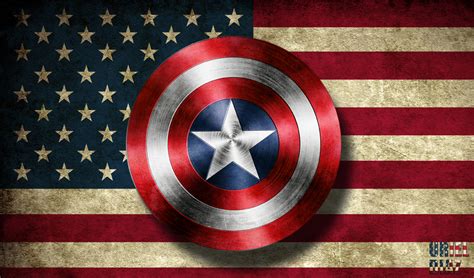 Captain America Shield With Flag By Udartist3 On Deviantart