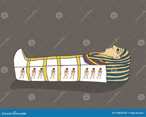 Mummy In Sarcophagus Icon Digital Red Vector Illustration CartoonDealer Com