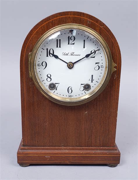 Vintage Seth Thomas Beehive Mantel Clock Inlaid Wood Case