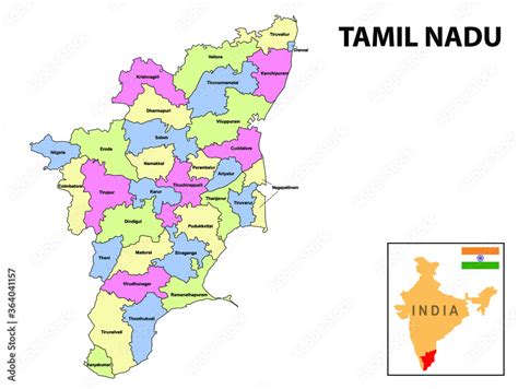 State Map Of Tamil Nadu Cassey Angelique