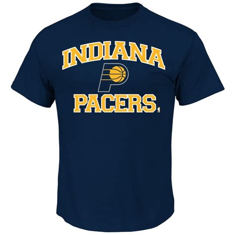 Mens Indiana Pacers Majestic Navy Heart And Soul Current Logo T Shirt
