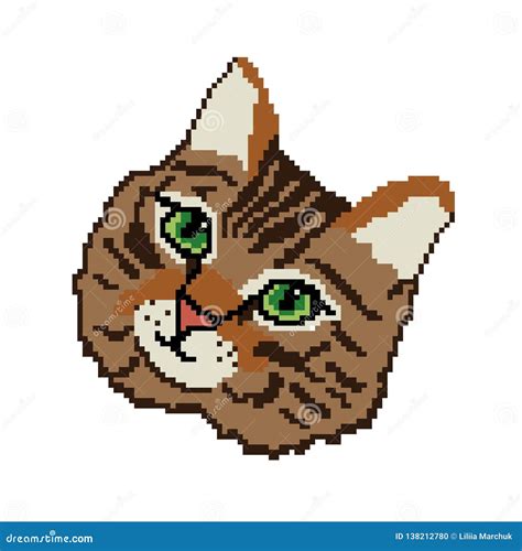 Muzzle Silhouette Of A Reddish Haired Cat With Green Eyes Drawn In