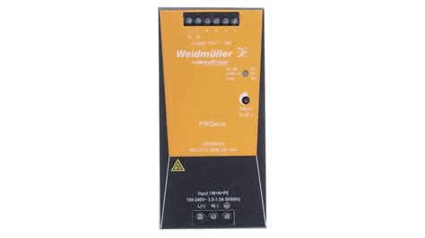 1469490000 Weidmüller Pro Eco Switched Mode Din Rail Power Supply 85