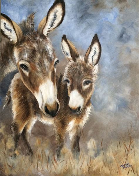 Donkey Original Oil Painting On Wood 11x14 To Support Donkey Rescue