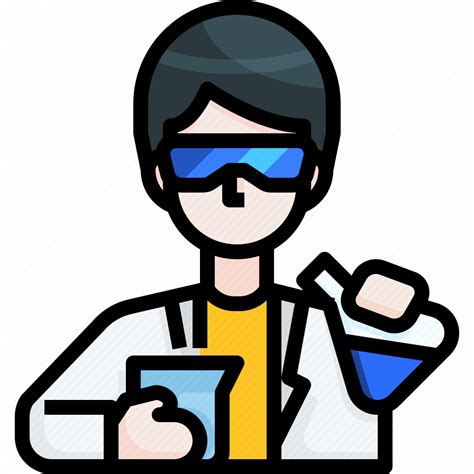 Avatar Chemical Flask Job Laboratory Man Scientist Icon