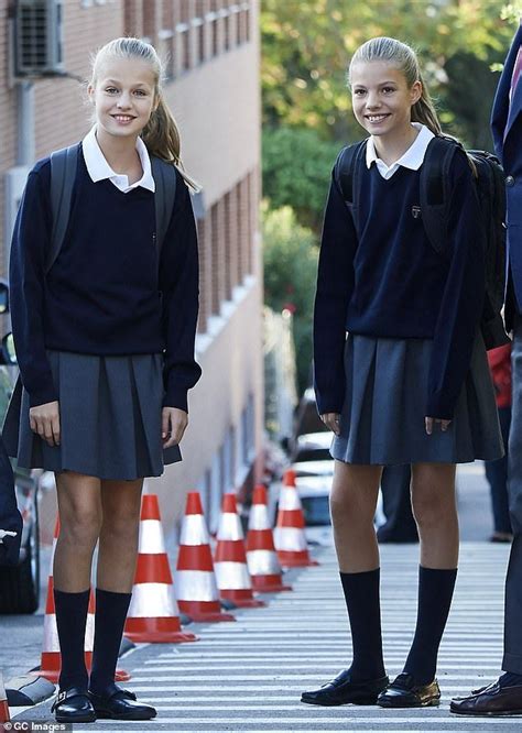 Spanish Princesses Leonor 13 And Sofia 12 Go Back To School