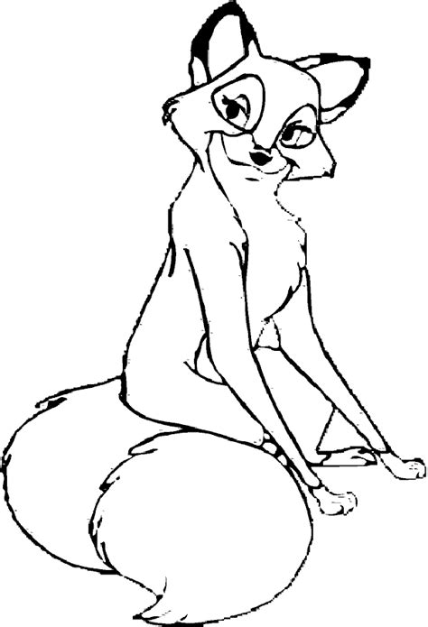 Fox and her little children. Cute Baby Fox Coloring Pages - Coloring Home