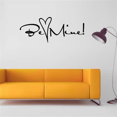 Be Mine Wall Decals Love Quote Decorations Living Room Sticker Bedroom Wall Stickers Couples