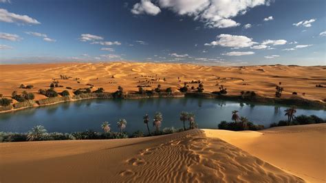 Landscape Oases Desert Wallpapers Hd Desktop And