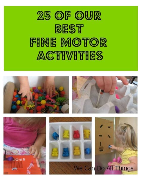 We Can Do All Things Fine Motor Activities Motor Skills Activities Fine Motor Skills Activities