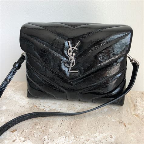 Authentic Yves Saint Laurent Patent Toy Loulou Crossbody Bag Valamode