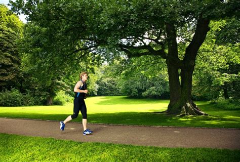 Man Running In Park Stock Image Image 26801031