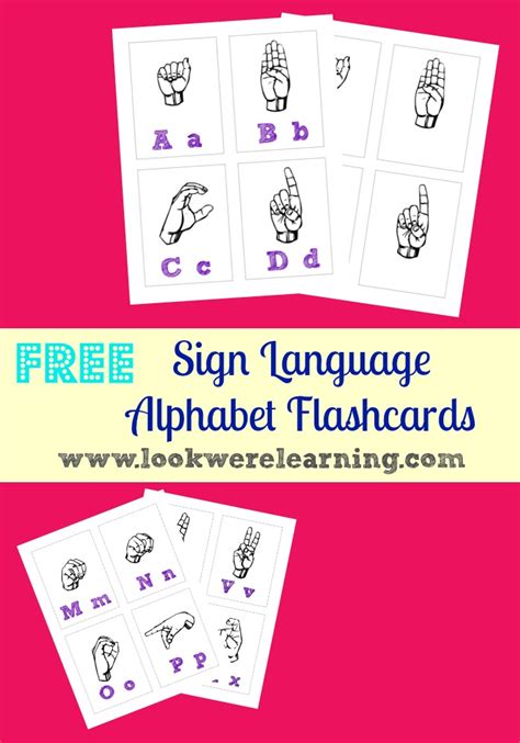 Free Sign Language Alphabet Cards Free Homeschool Deals