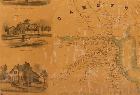 Camden Maine In 1856 Rare And Antique Maps