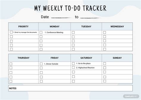 Weekly To Do Chore Chart In Illustrator Pdf Download