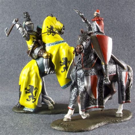 Medieval 132 Cavalry Knights Battle Of Crecy Painted Metal Toy